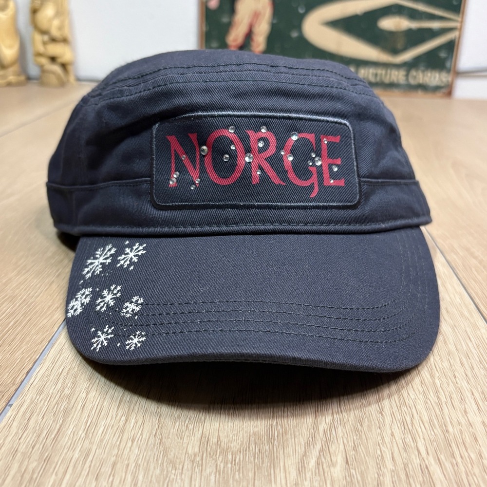 Disney Parks‎ Epcot World Showcase Norge Norway Cadet Hat Blue Rhinestone NEW